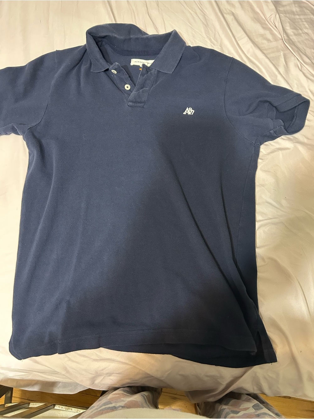 Aeropostale Navy Blue Short-Sleeve Polo